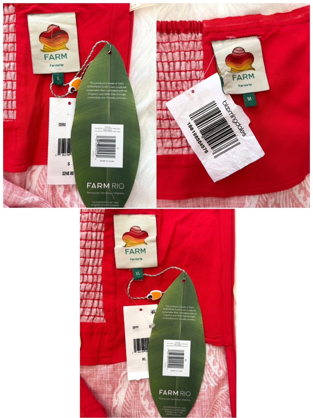 FARM Rio Majestic Coconut Tree Linen Mini Dress, NWT 🇧🇷 - Picture 15 of 15
